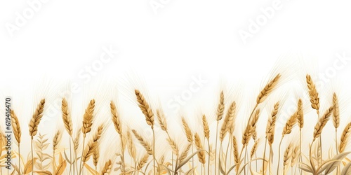 AI Generated. AI Generative. Wheat harvest field plant on canvas. Mockup decoration texture background. Farm harvest food bakery deocration graphics. Graphic Art