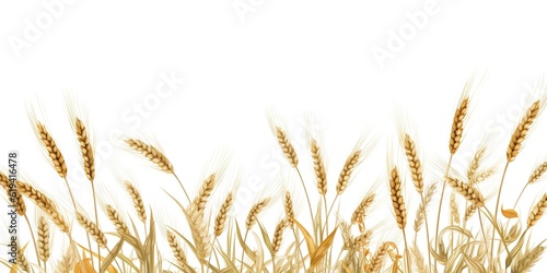 AI Generated. AI Generative. Wheat harvest field plant on canvas. Mockup decoration texture background. Farm harvest food bakery deocration graphics. Graphic Art