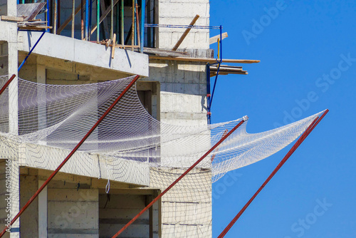 building construction and safety net to prevent work accident,
