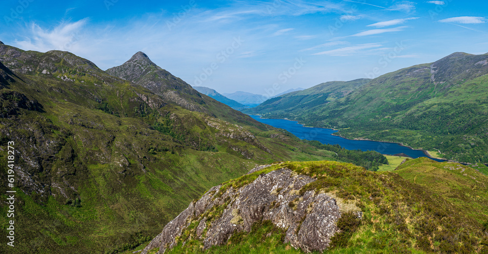 Scottish mountain Pap of Glencoe and Loch Leven