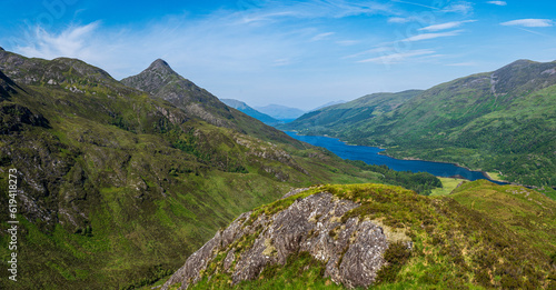 Fotografie Scottish mountain Pap of Glencoe and Loch Leven