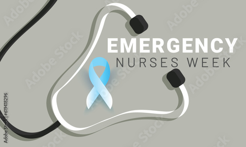Emergency Nurses week. background, banner, card, poster, template. Vector illustration.