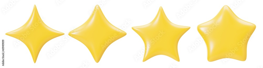 Yellow 3D stars group on transparent background, as PNG. Cut out design elements. Cute star. 3D render. Yellow 3D stars group on transparent background, as PNG. Cut out design elements. Cute star. 3D render.