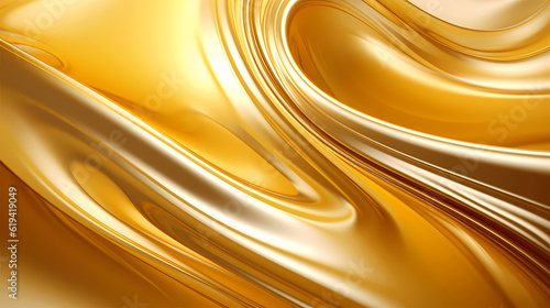 Beauty in Motion, Light Shining on Golding Splash of Oil, Creating Smooth and Elegant Swirls, Ideal for Fuel and Luxury Concepts, generative ai.