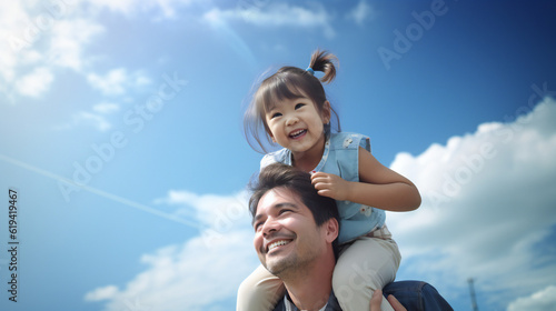 Father and Daughter, family fun, laughing, playful