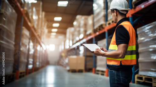 Worker in warehouse