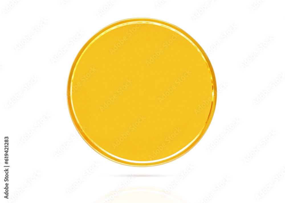 Blank template for gold coins or medals with metallic texture PNG ...