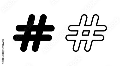 Hashtag icon vector. hashtag simbols