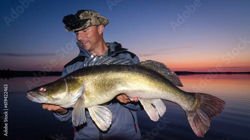 Summer zander fishing trophy in Sweden