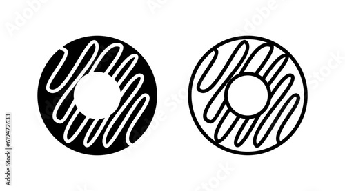 Donut icon vector. doughnut icon. donut logo