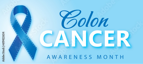 Blue Ribbon – Symbol of the fight against colon cancer – v1