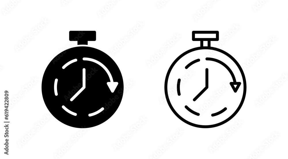 Clock icon. Time icon vector. Clock icon in trendy flat style isolated Clock icon. Time icon vector. Clock icon in trendy flat style isolated