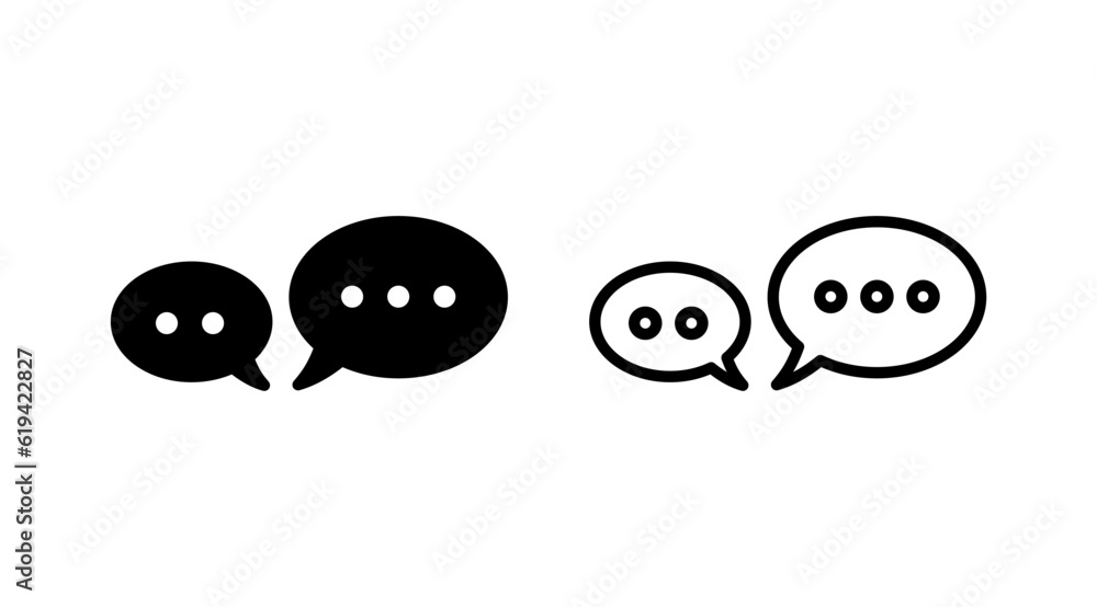Chat icon vector. Chat Icon in trendy flat style isolated. Speech bubble symbol Chat icon vector. Chat Icon in trendy flat style isolated. Speech bubble symbol