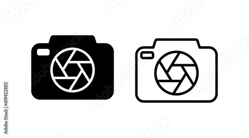 Camera Icon in trendy flat style isolated. Camera symbol web site design