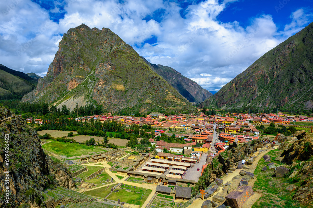 Ollantaytambo village in Sacred Valley, Cusco, Peru