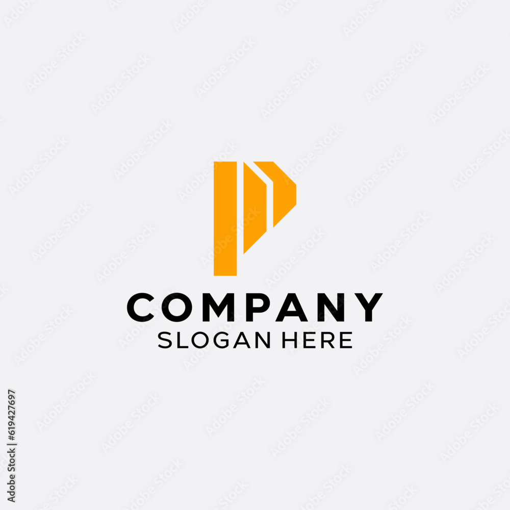 Letter P Simple Monogram Logo Letter P Simple Monogram Logo