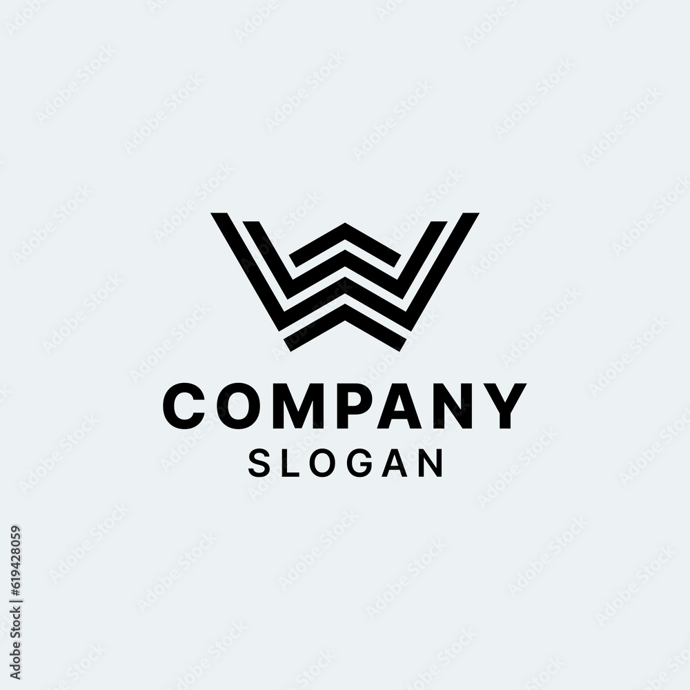 Letter WW Simple Monogram Logo Letter WW Simple Monogram Logo