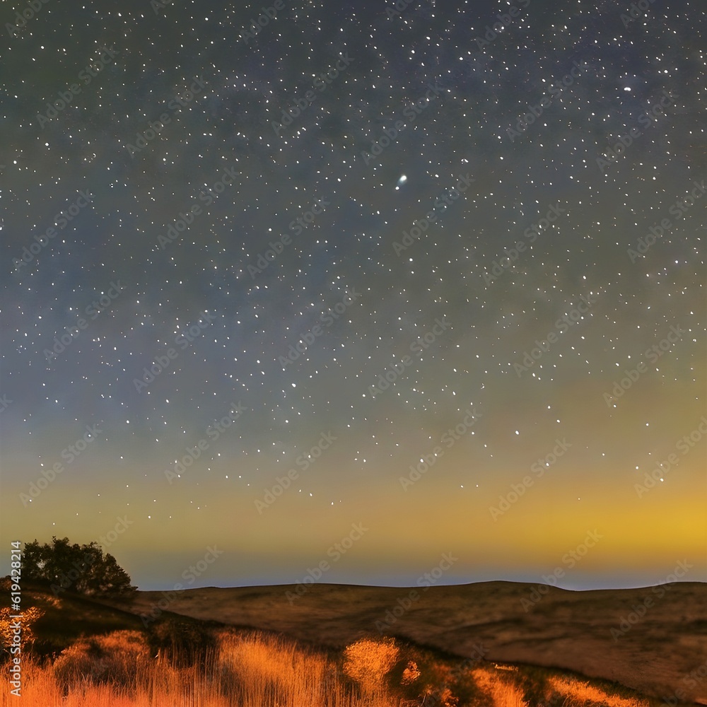 Starry Night Sky over Starry Night
