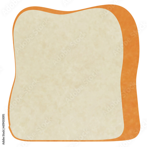 Drawing of bread isolated on transparent background for usage as an illustration, food, snacks, bakery and eating concept