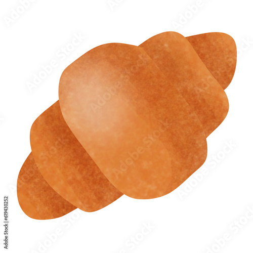 Drawing of croissant isolat...