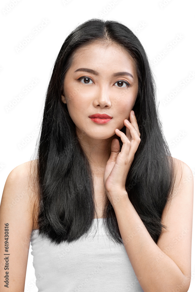Portrait of an Asian beautiful woman with long hair Portrait of an Asian beautiful woman with long hair