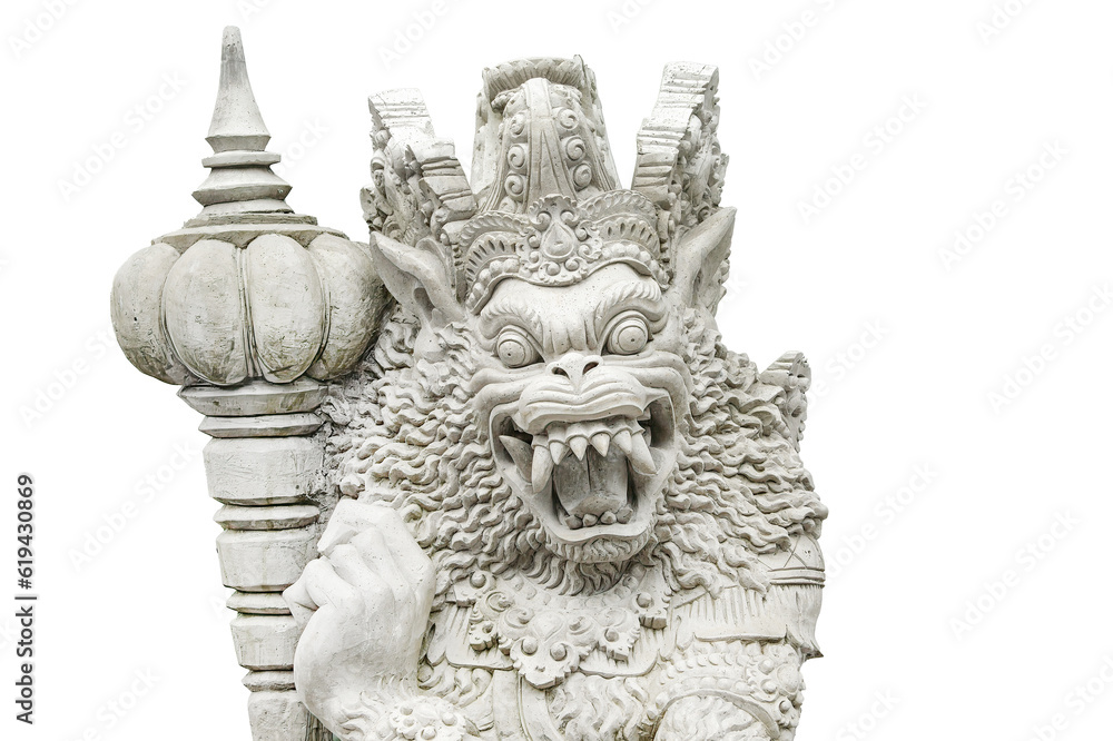 A statue of a Balinese demon deity: An intricately crafted idol depicting a powerful and malevolent spirit from Balinese mythology