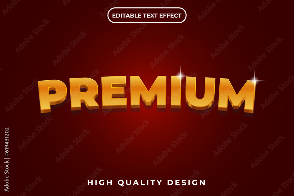 editable text effect Premium