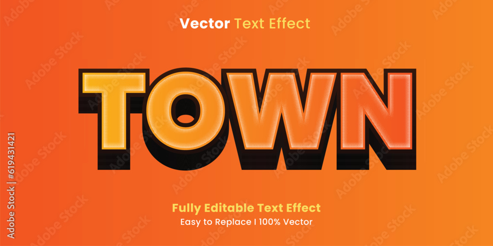 Obraz premium Orange simple vector text effect