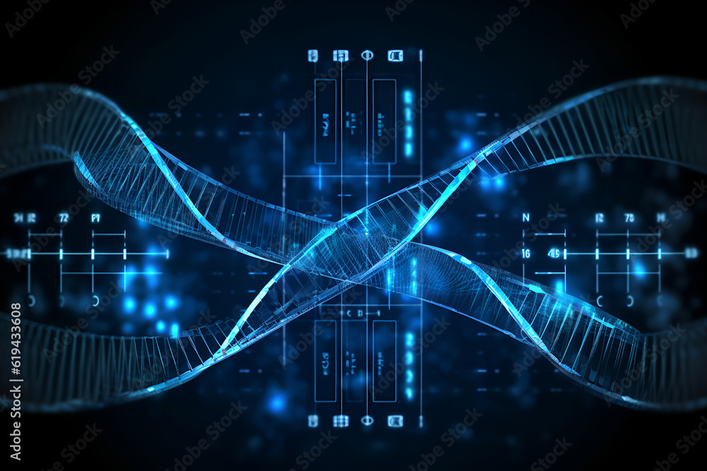 Medical science, genetic biotechnology, chemistry biology, gene cell concept illustration or background Medical science, genetic biotechnology, chemistry biology, gene cell concept illustration or background