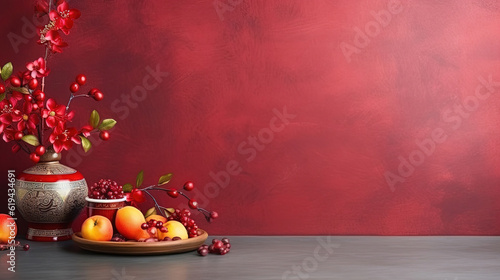 Chinese new year still life of dragon celebration