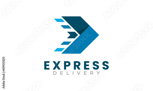 Fast express arrow modern logo vector design
