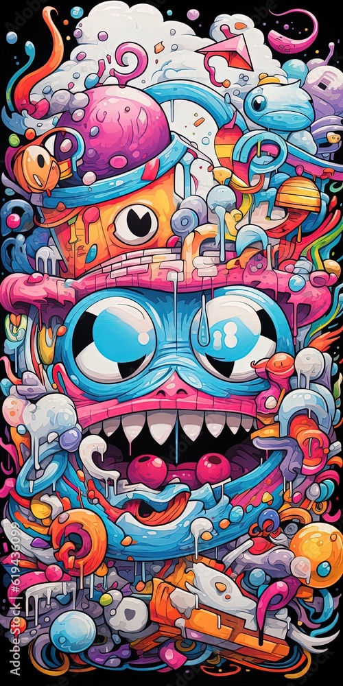 Obraz premium Abstract Seamless Pattern Illustration vector wallpaper background AI Generated