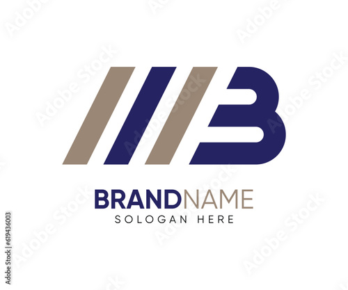 M B letter logo design vector logo template