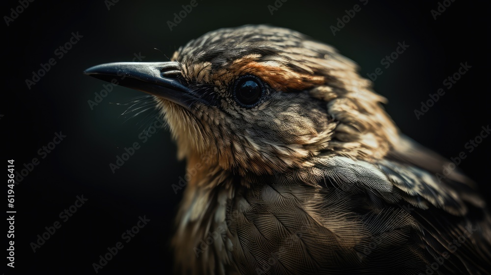 Fototapeta premium Macro photo of small bird