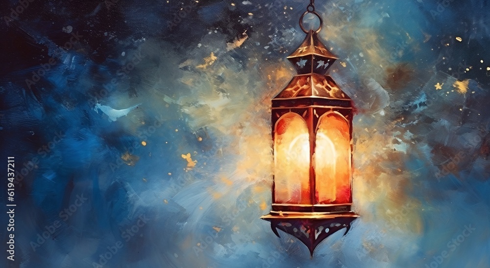 Christmas lantern, winter festive background generative ai Christmas lantern, winter festive background generative ai