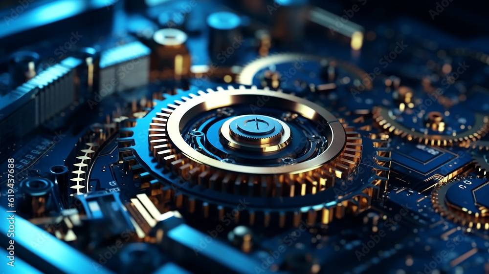 background of the gear mechanism inside the watch. Generative AI background of the gear mechanism inside the watch. Generative AI
