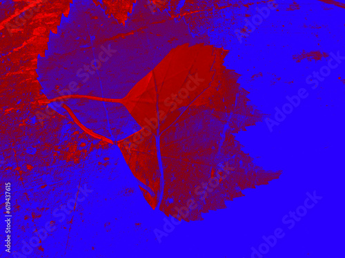 Abstract background in red and blue, with a spectacular rhythm and inserts. Surrealistic image in a modern style. For your art projects and works.