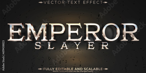 Emperor text effect, editable metallic and knight text style