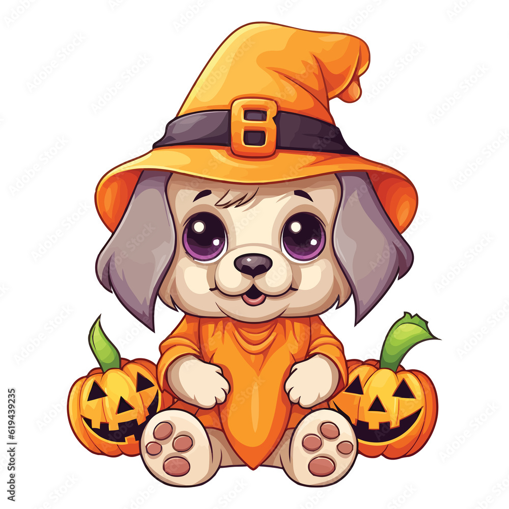 Pawsome Halloween Pal: Cute Aegean Puppy in Festive Attire Pawsome Halloween Pal: Cute Aegean Puppy in Festive Attire