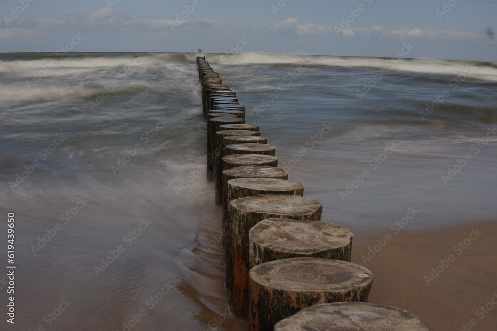 Fototapeta premium pier on the beach