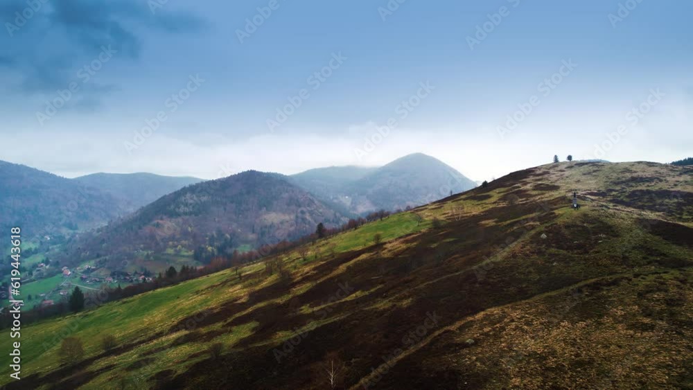 Green Mountains Drone Shot