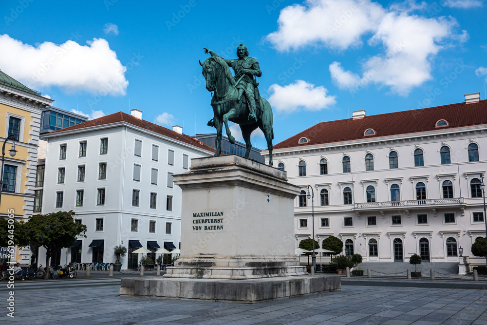 Statue of Maximilian Churfuerst Von Bayern. Wittelsbacher Square Munich, Germany