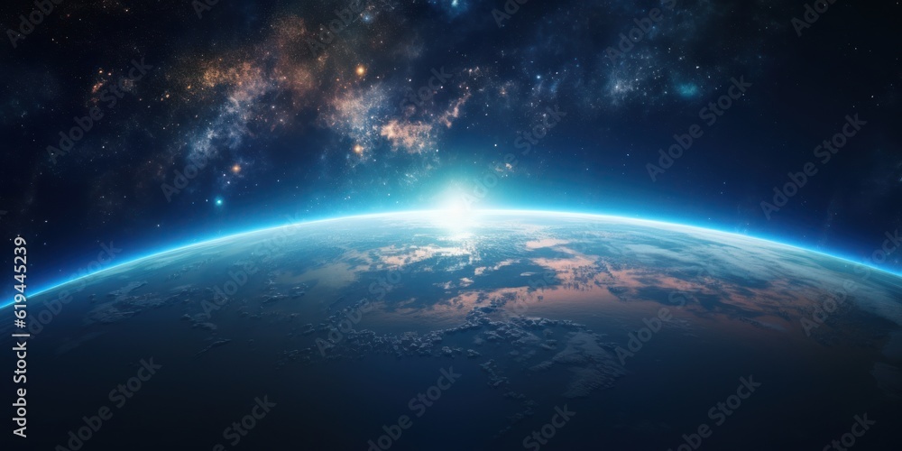 Fototapeta premium Fantastical view of planet in outer space