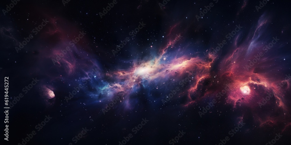 Obraz premium Beautiful nebula in outer space