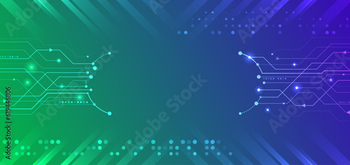 Wide Cyber security internet and networking concept. Hi-tech vector illustration with various technology elements. Abstract global sci fi concept. Digital internet communication on blue background.
