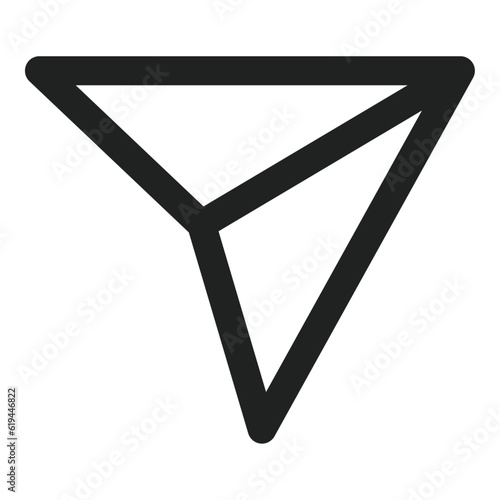 Send social media icon isolated on transparent background for apps and websites.