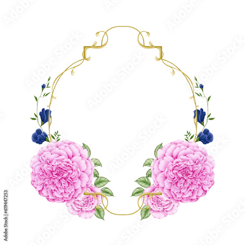 frame with flowers