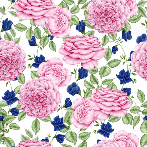 seamless pattern with  roses
