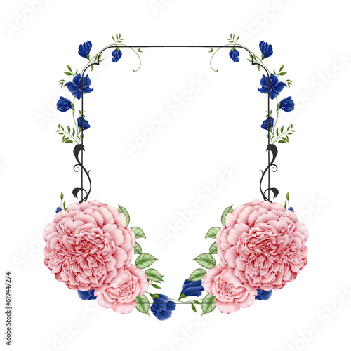 frame with flowers
