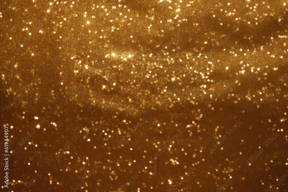 Gold glitter festive sparkle foil texture. Golden background.